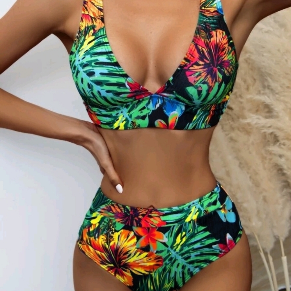 Tropical High Waist Bikini